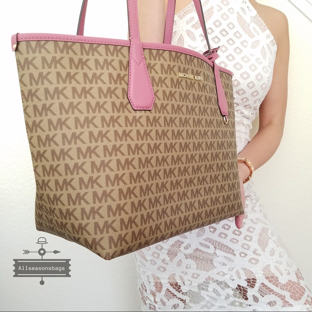 NWT Michael Kors Candy reversible tote Tulip Bag - Picture 4 of 8